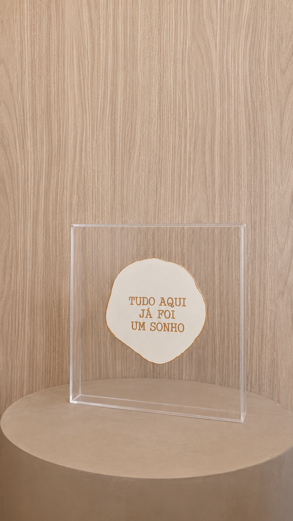 Quadro Decorativo em Acrílico - Tudo Aqui Já Foi Um Sonho.