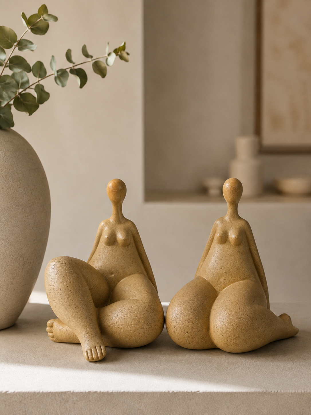 Escultura Mulher Sentada