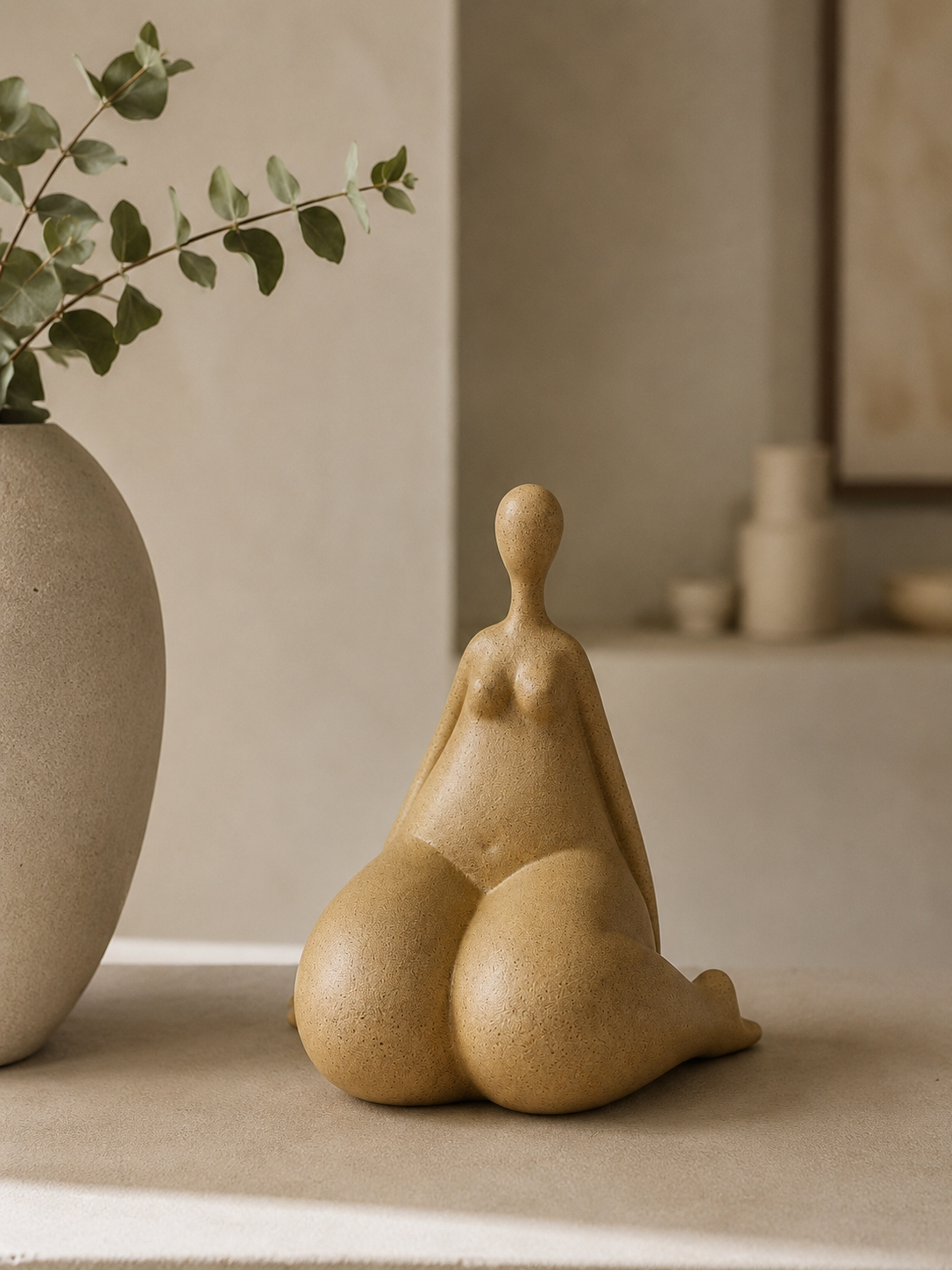 Escultura Mulher Sentada