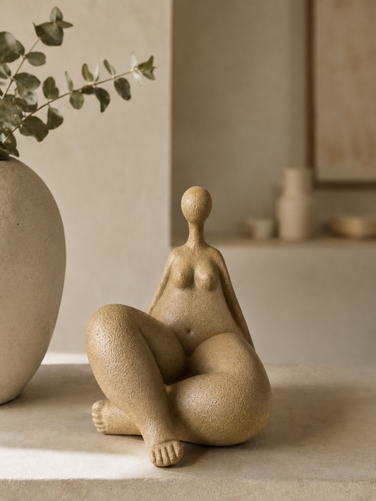 Escultura Mulher Sentada