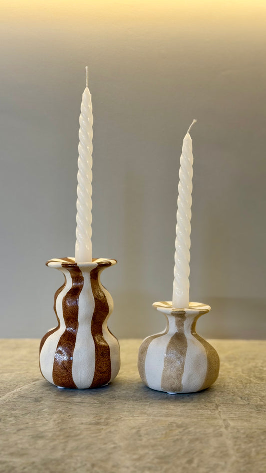 Kit Porta-Velas em Cerâmica - 2 peças