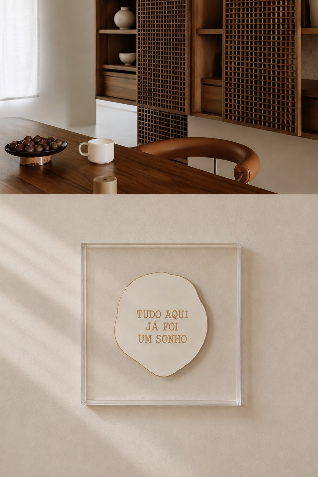 Quadro Decorativo em Acrílico - Tudo Aqui Já Foi Um Sonho.